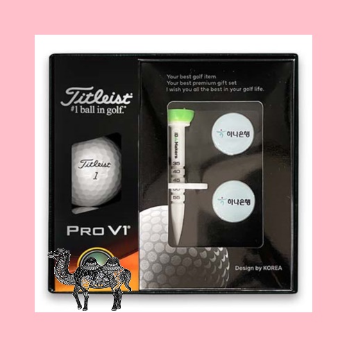 타이틀리스트Prov1골프공3알 에폭시볼마커자석클립2set 높이조절골프티 골프공선물세트