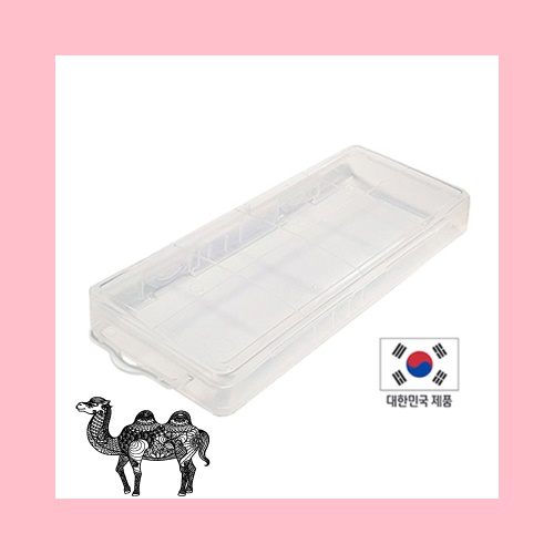 투명사각필통 국산 볼펜