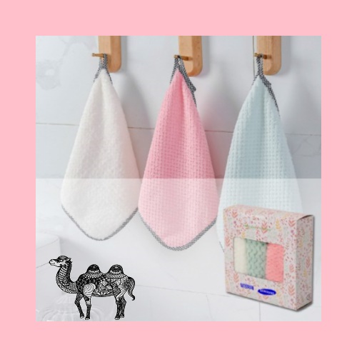 극세사 바이어스 고리 행주 3p 25&times;25cm