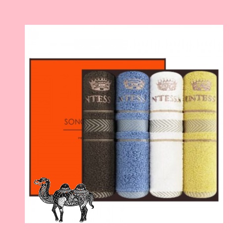 송월타월 카운테스마라 센치 150g 4P 선물세트 답례품수건 답례수건