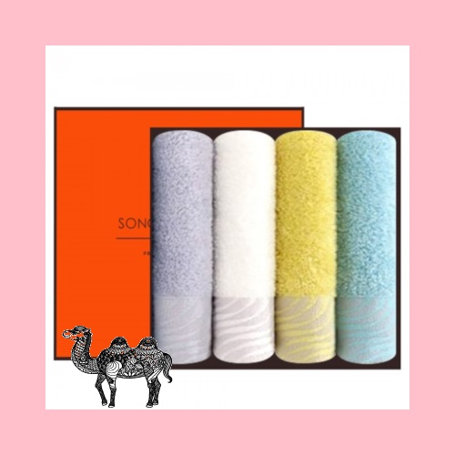 송월타월 샤보렌 물결 160g 4P 선물세트 답례품수건 답례수건