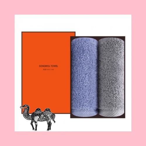 송월타월 항균코마40수 180g 2P 선물세트 답례품수건 답례수건