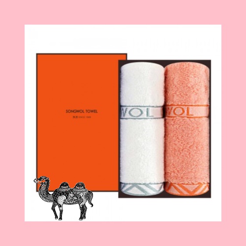 송월타월 베이직 에스닉 140g 2P 선물세트 답례품수건 답례수건