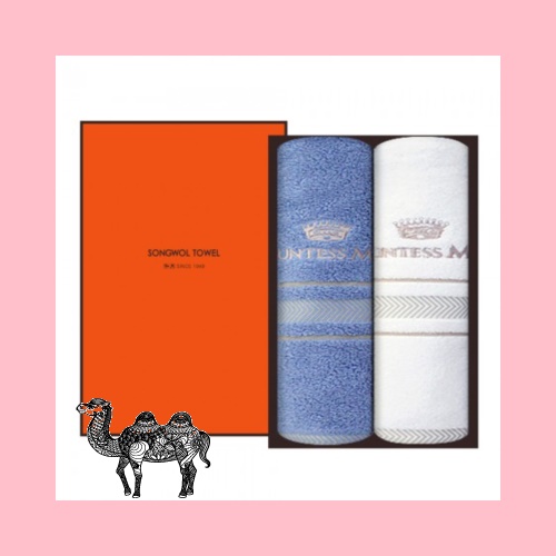 송월타월 카운테스마라 센치 150g 2P 선물세트 답례품수건 답례수건