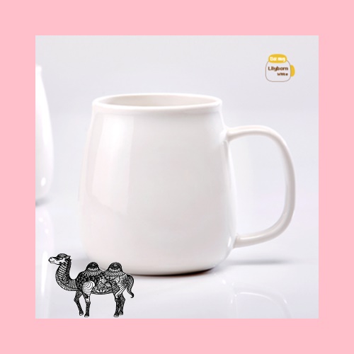 릴리본화이트머그370ml 13온스