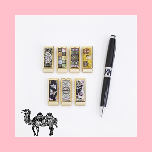 나빌레라 자개띠 볼펜 USB 2종 선물세트 외국인