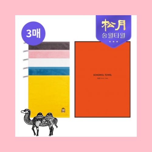 송월타월 스누피 피너츠 핸드타월34 3P 세트