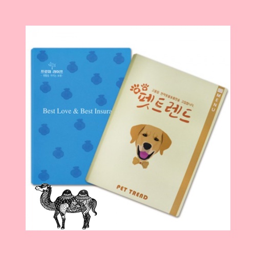 칼라인쇄 종이가죽 클리어화일 20P