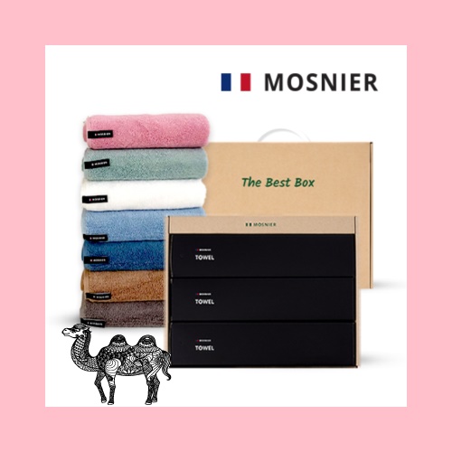 모스니에 코마190g 3p타올선물세트