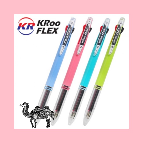 국산 크루 플렉스3색0.7mm 초저점도심 독일잉크 볼펜