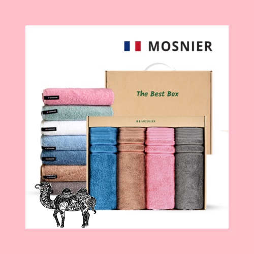 모스니에 코마190g 4p타올선물세트