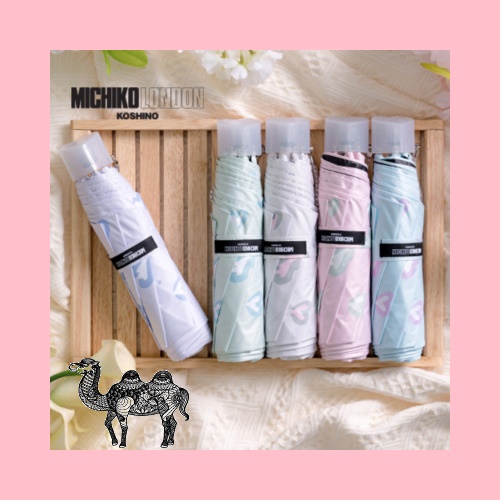 미치코런던 하트호피 3단수동양우산 0018