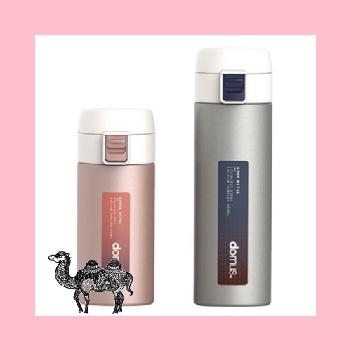 도무스 로코 원터치 보온보냉 텀블러 500ml 그레이 메탈