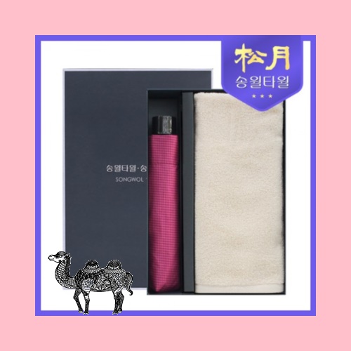 송월타월 라이트무지40 송월타월 미니하운드체크 2P 콤보세트 타올