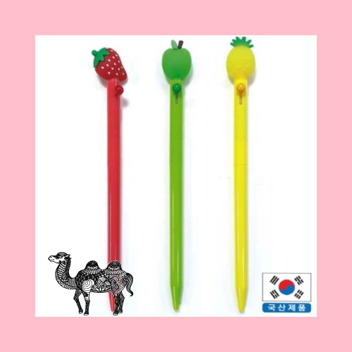 과일캐릭터볼노크펜 국산 볼펜