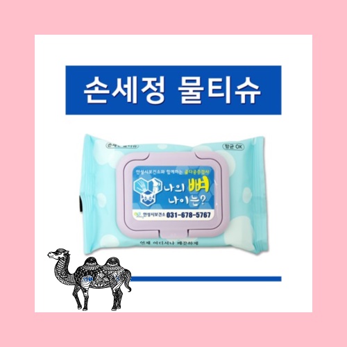 손세정 크린 물티슈 칼라캡 20매