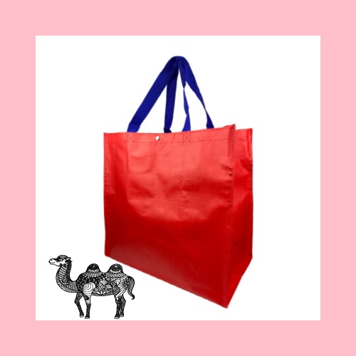 레드 타포린가방 대형 42x40x25cm 150g