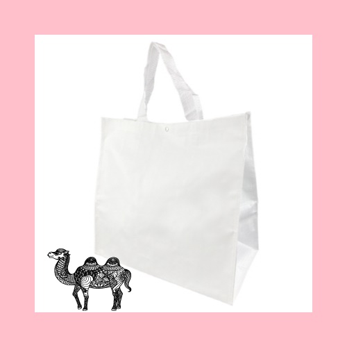 화이트 타포린가방 대형 42x40x25cm 150g