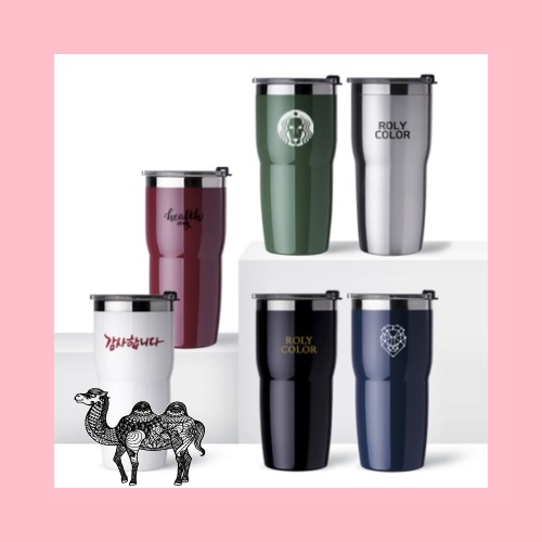 NEW 로리칼라 304 이중 스텐텀블러 500ml 이중텀블러 오보틀 풀칼라인쇄 텀블러컵 커피텀블러