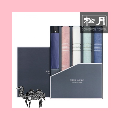 송월타월 SW3단 무지반자 1P AB 인디 4P 타올