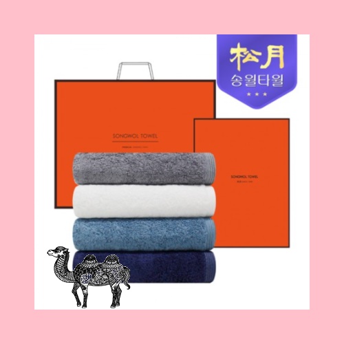 송월타월 솔리드뱀부얀 190g 2P 타올세트