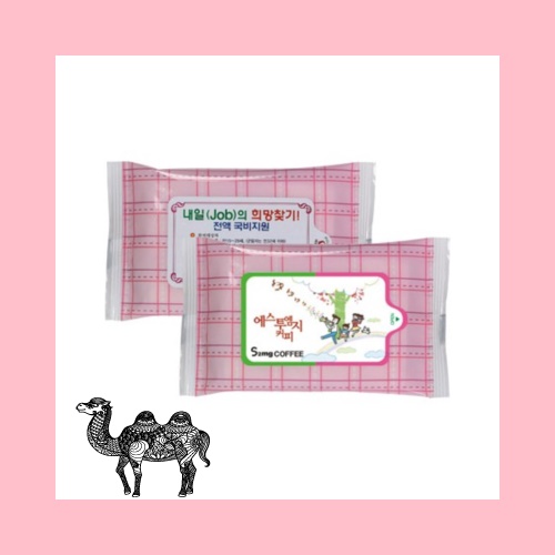 체크핑크 물티슈 20매