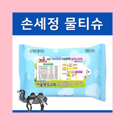 전도용 손세정 크린 물티슈 10매