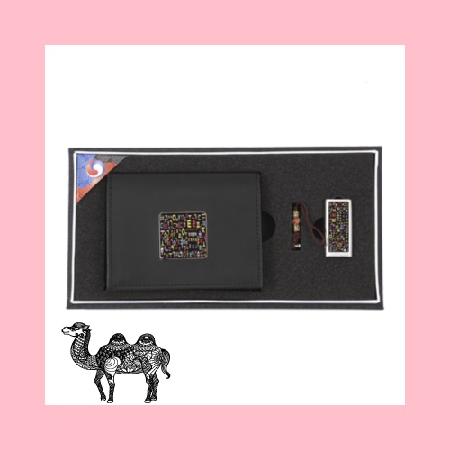 한글자모음자개소가죽명함지갑 한글자모음자개USB