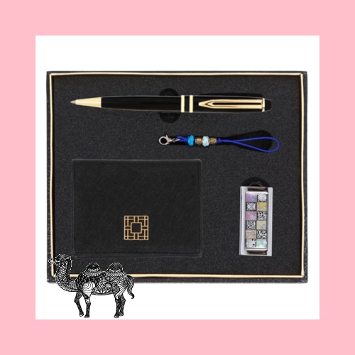 워터펜블랙 완자문소가죽명함지갑 신문자도자개USB3