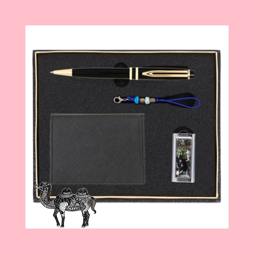 워터펜블랙 사피아노소가죽명함지갑 채색십장생자개USB3