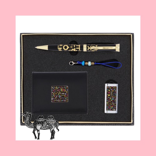 한글볼펜 완자문소가죽명함지갑 한글자모음자개USB