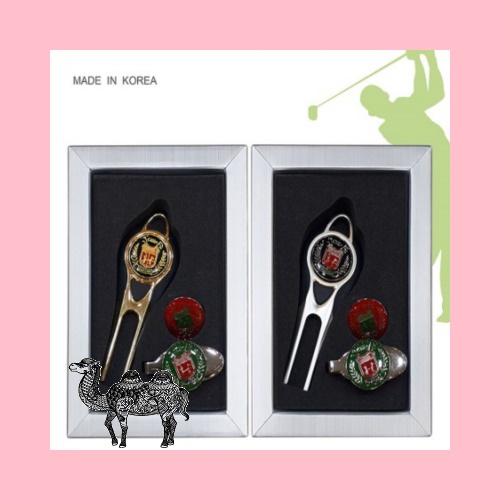 ST 224Set 그린보수기 클립 볼마커3개 골프세트
