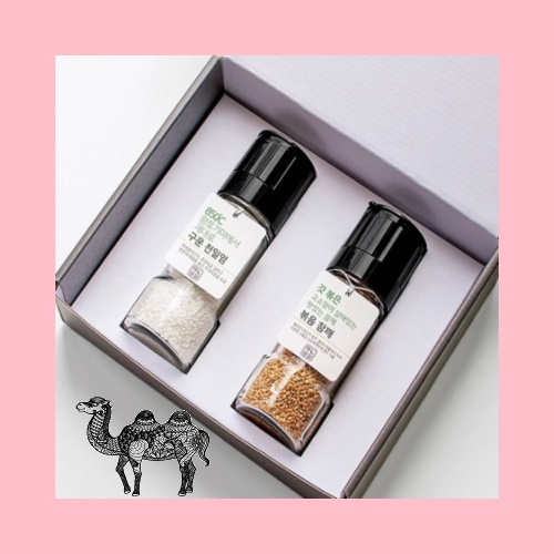 850&ordm; 제대로구운최상급소금 글라인더원형120ml 2조세트