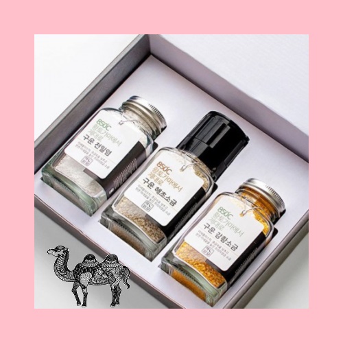 850&ordm; 제대로구운최상급소금 글라인더 사각170ml 3조세트 글라인더1개
