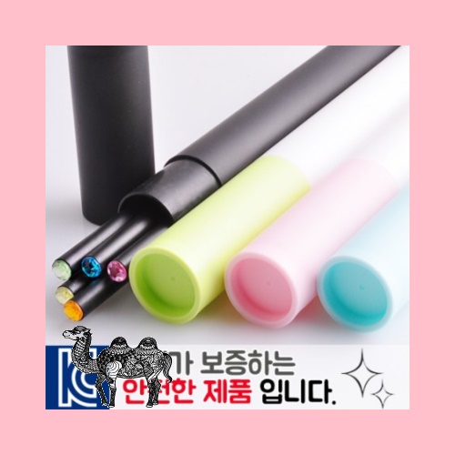 인젝션 보석연필 5P 바닐라원통세트