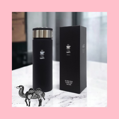 해피타임 녹차망 보온보냉 슬림 무광텀블러 300ml