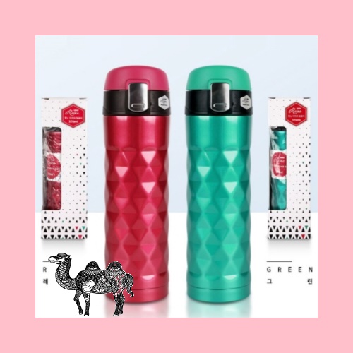 헨느 다이아 원터치 이중보온보냉병 370ml