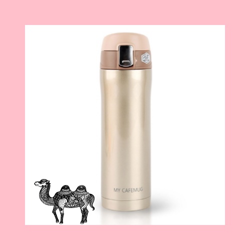 헨느 이중보온보냉 골드원터치 텀블러 450ml