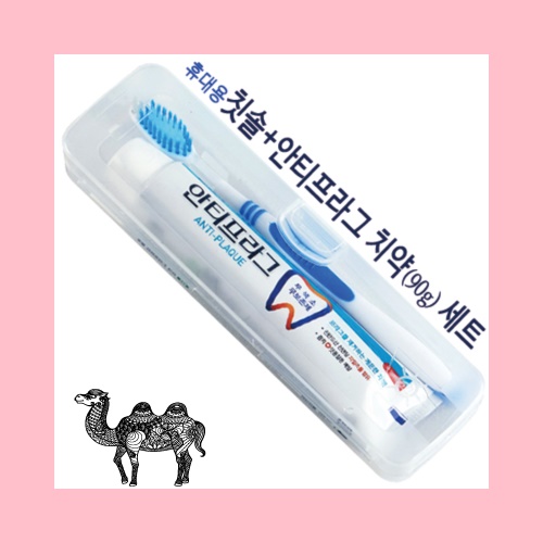 휴대용칫솔 치약 안티프라그 90g 세트