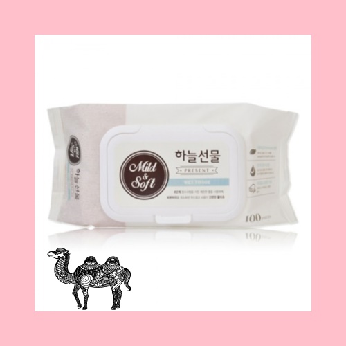 하늘선물 물티슈 캡형 100매