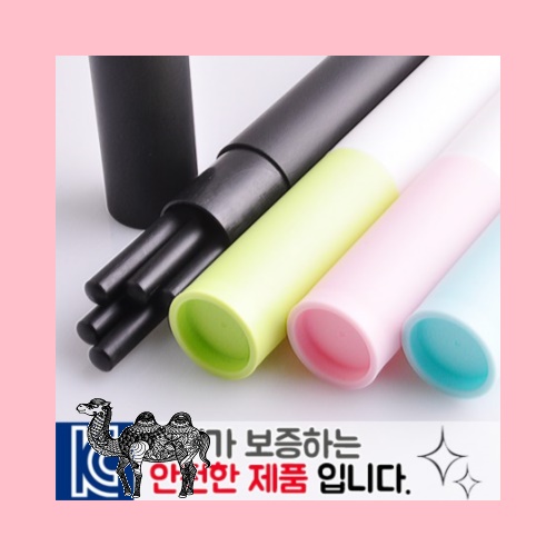 흑목원형미두연필5P 바닐라원통세트