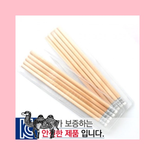 국산투명사각&middot;원목나무연필5P세트