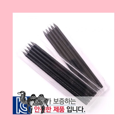 국산투명사각&middot;흑목원형지우개연필5P세트