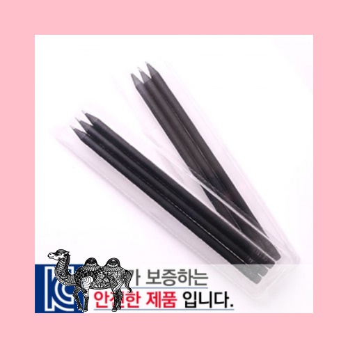 국산투명사각&middot;흑목원형지우개연필3P세트