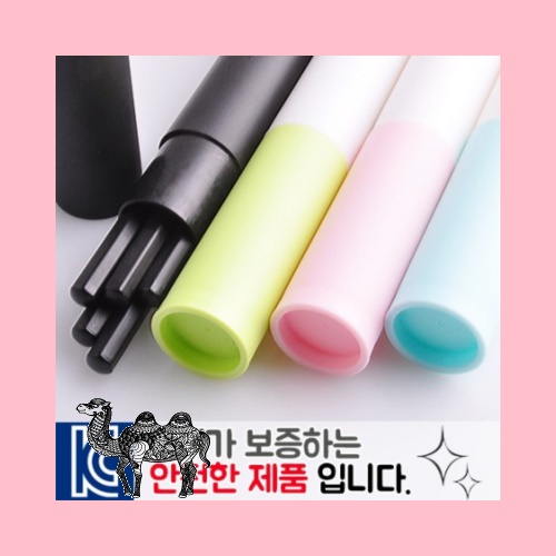 흑목육각미두연필5P 바닐라원통세트