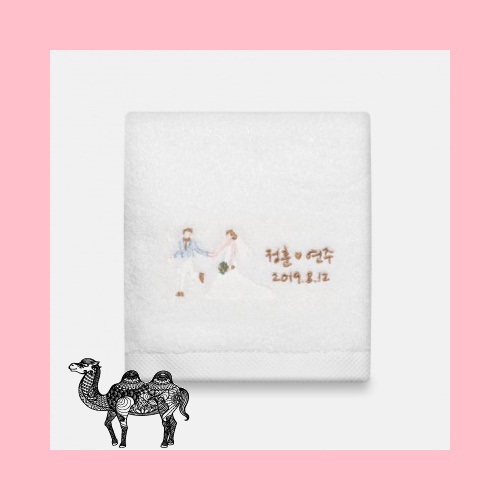 라라리빙 결혼답례품 낭만 러브블러썸 호텔타올 150g