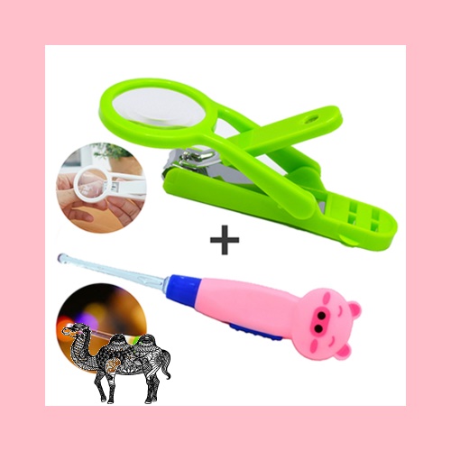 미니돋보기손톱깎이 LED귀이개 세트