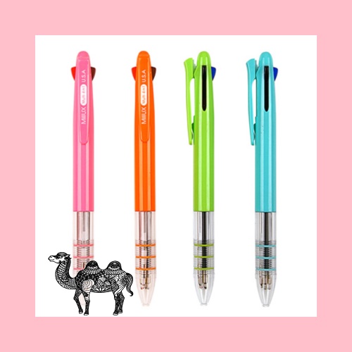 밀룩스4in1멀티투명 볼펜