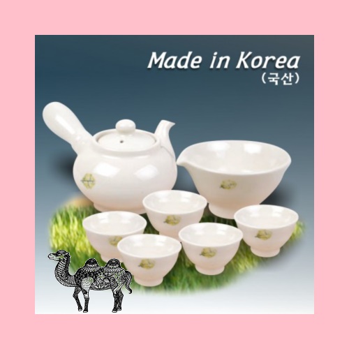 백자나무잎 5인다기 8P