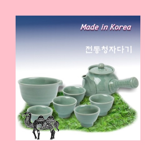 청자5인다기 8P